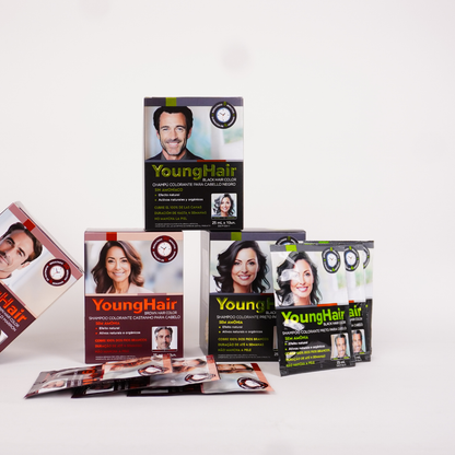 Shampoo Tonalizante Cor Marrom Sachês - Young Hair