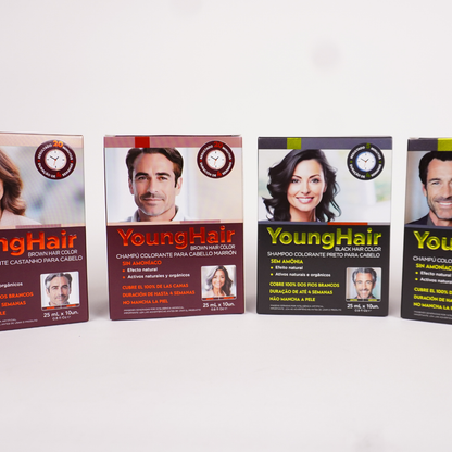 Shampoo Tonalizante Cor Marrom Sachês - Young Hair