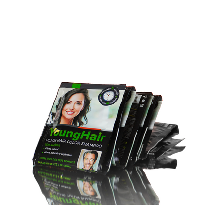 Shampoo Tonalizante Cor Preto Sachês - Young Hair